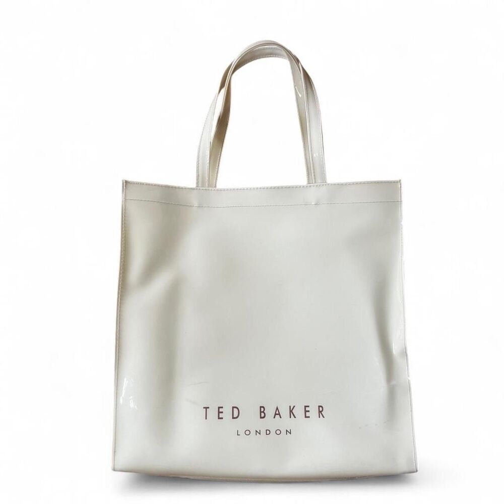 Ted Baker Women's White and Gold Vinyl Tote Bag - Picture 2 of 5
